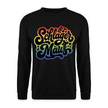 Schlager Maus - Schlagermaus - Schlagermusik - Unisex Sweatshirt - black - Front - Alina (178cm) & Michal (187cm)