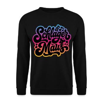 Schlager Maus - Schlagermaus - Schlagermusik - Unisex Pullover - Schwarz - Vorne - Alina (178cm) & Michal (187cm)