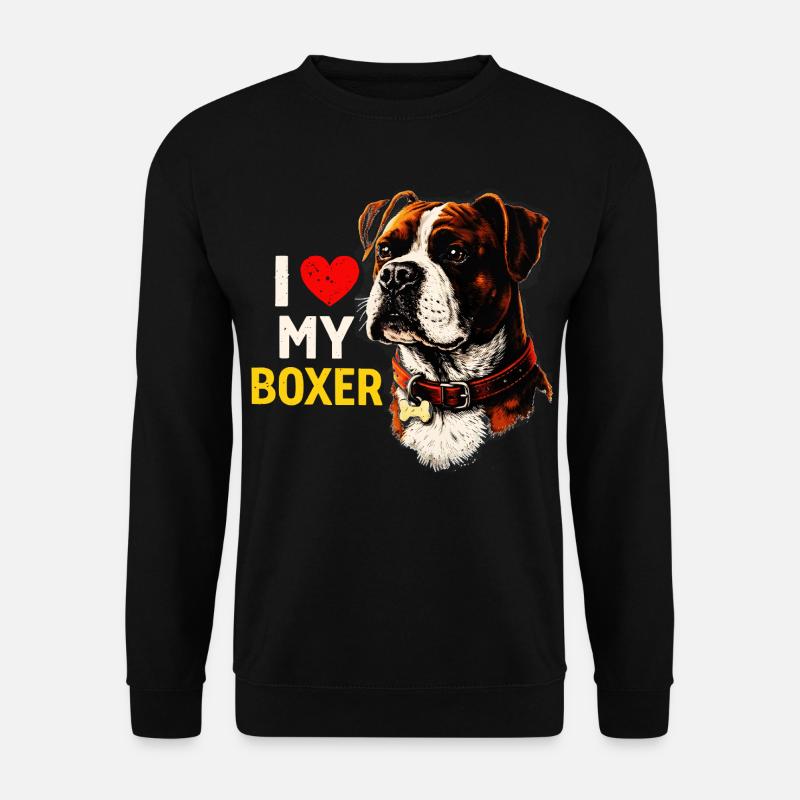 J’adore mon boxer - Sweat-shirt Unisexe - noir