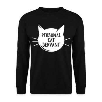 Personal Cat Servant - Unisex Sweatshirt - black - Front - Alina (178cm) & Michal (187cm)