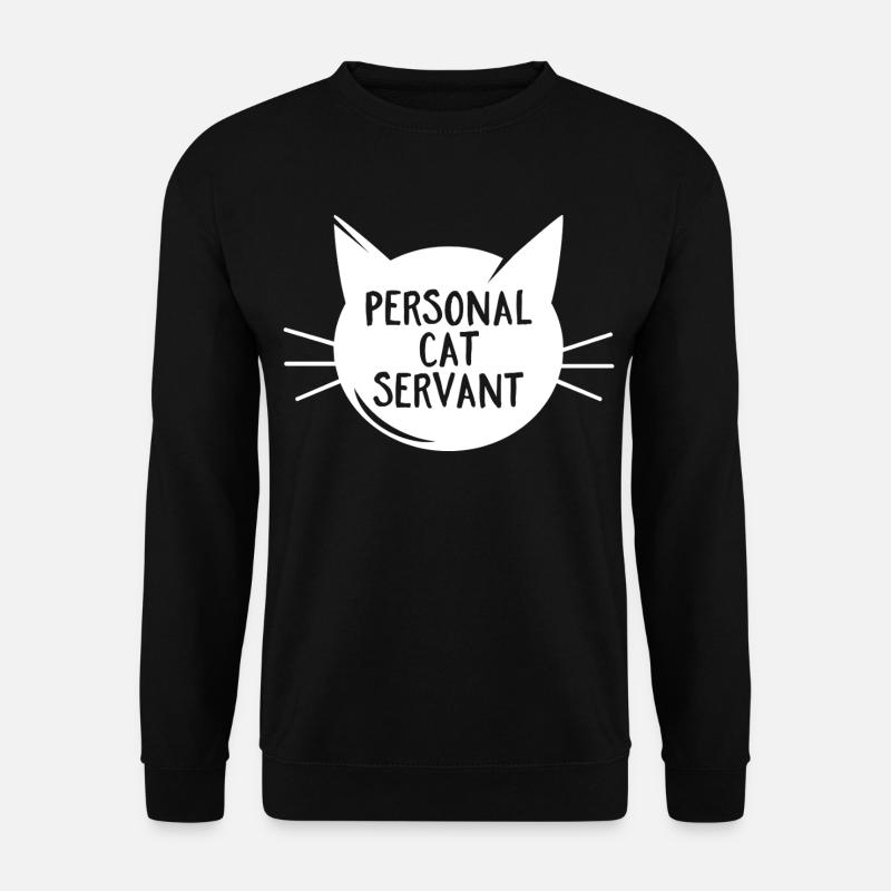 Persönlicher Katzendiener - Unisex Pullover - Schwarz