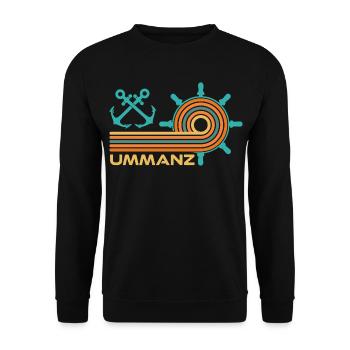 Baltic Sea Holiday ISLAND UMMANZ Fun - Unisex Sweatshirt - black - Front - Alina (178cm) & Michal (187cm)