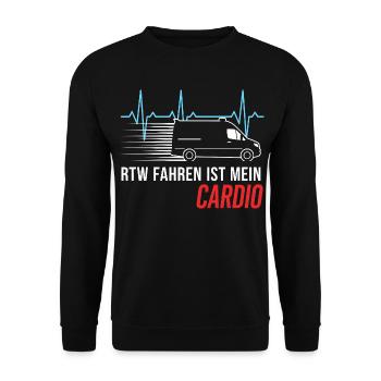 RTW Ambulance Ambulance Rescue Service Paramedic - Unisex Sweatshirt - black - Front - Alina (178cm) & Michal (187cm)