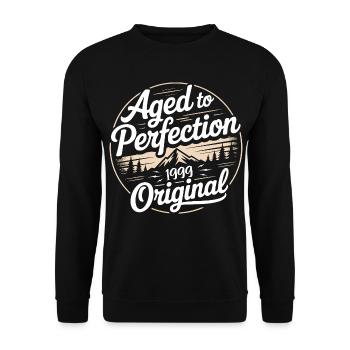 Vintage 1999 Born Retro Original 1999 - Unisex Sweatshirt - black - Front - Alina (178cm) & Michal (187cm)