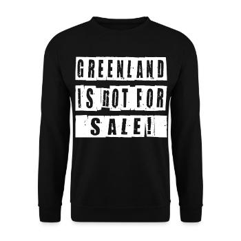 Greenland Is Not For Sale Shirt - Unisex Sweatshirt - black - Front - Alina (178cm) & Michal (187cm)