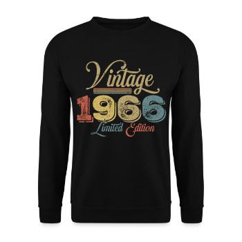 Vintage 1966 - Unisex Sweatshirt - black - Front - Alina (178cm) & Michal (187cm)