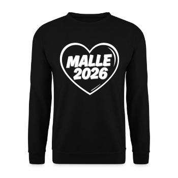 MALLE 2026 Party holiday in the heart - Unisex Sweatshirt - black - Front - Alina (178cm) & Michal (187cm)