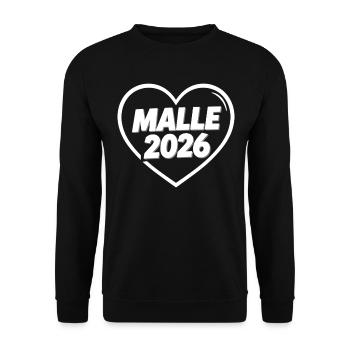 MALLE 2026 Party holiday in the heart - Unisex Sweatshirt - black - Front - Alina (178cm) & Michal (187cm)