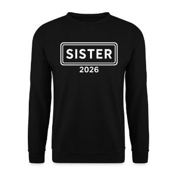 Annonce de la Grande Sœur 2026 - Sweat-shirt Unisexe - noir - Devant - Alina (178cm) & Michal (187cm)