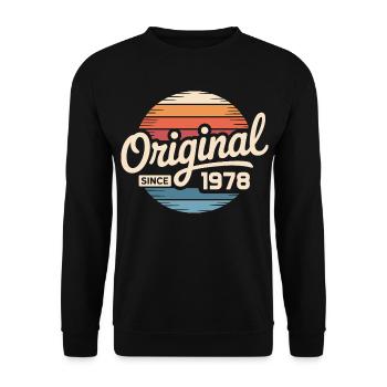 Cadeau d’anniversaire vintage 1978 Vintage 1978 - Sweat-shirt Unisexe - noir - Devant - Alina (178cm) & Michal (187cm)