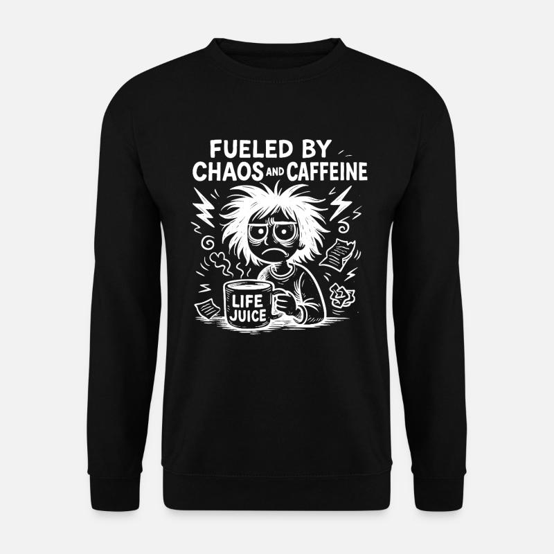 Angetrieben von Koffein-Spaß - Unisex Pullover - Schwarz