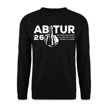 Abitur 2026 - J’ai dû étudier longtemps - Sweat-shirt Unisexe - noir - Devant - Alina (178cm) & Michal (187cm)