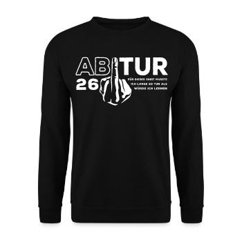 Abitur 2026 - J’ai dû étudier longtemps - Sweat-shirt Unisexe - noir - Devant - Alina (178cm) & Michal (187cm)