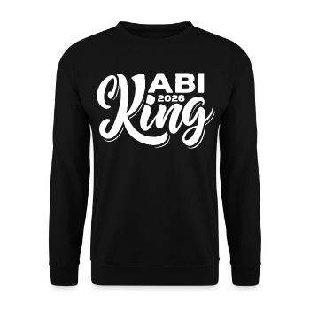 Abi King 2026 - Abitur - Spruch - Sweat-shirt Unisexe - noir - Devant - Alina (178cm) & Michal (187cm)