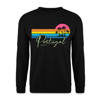 Portugal - Unisex Pullover - Schwarz - Vorne - Alina (178cm) & Michal (187cm)