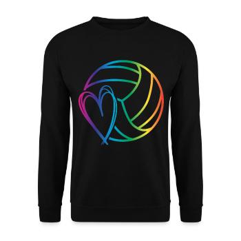 Volleyball Love - Unisex Sweatshirt - black - Front - Alina (178cm) & Michal (187cm)