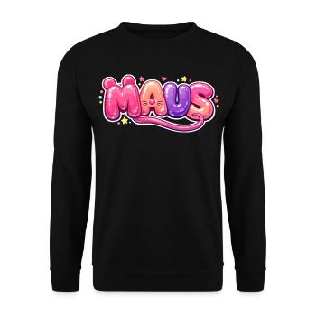 Karnevalsmaus Kostüm Lustig Karneval Köln Geschenk - Unisex Pullover - Schwarz - Vorne - Alina (178cm) & Michal (187cm)