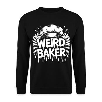Weird Baker - Unisex Sweatshirt - black - Front - Alina (178cm) & Michal (187cm)