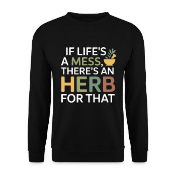 Zertifizierte klinische botanische Spezialistenbekleidung - Unisex Pullover - Schwarz - Vorne - Alina (178cm) & Michal (187cm)