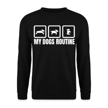 Routine de mes chiens - Sweat-shirt Unisexe - noir - Devant - Alina (178cm) & Michal (187cm)