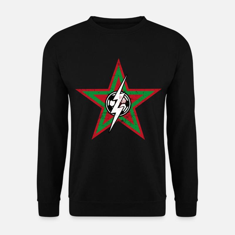 Marokko Fussball Stern - Unisex Pullover - Schwarz