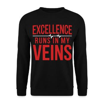 L’excellence en infirmier aux urgences coule dans mes veines Paramédic - Sweat-shirt Unisexe - noir - Devant - Alina (178cm) & Michal (187cm)