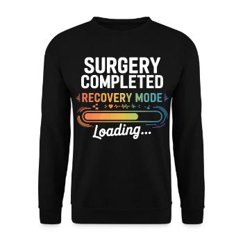 Recovery in progress: Recovery Mode loading bar - Unisex Sweatshirt - black - Front - Alina (178cm) & Michal (187cm)