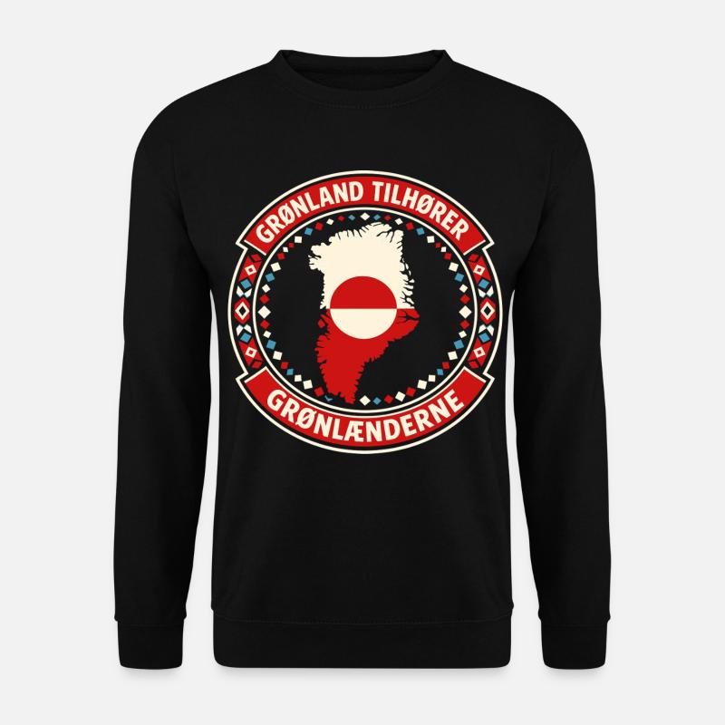 Grönland Statement Gegen Inbesitznahme Lustig - Unisex Pullover - Schwarz