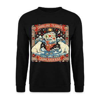 Déclaration d’indépendance du Groenland : cadeau drôle - Sweat-shirt Unisexe - noir - Devant - Alina (178cm) & Michal (187cm)