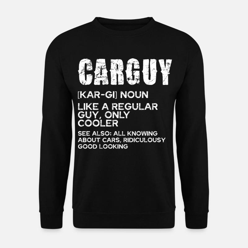 CarGuy Distressed Typography - Unisex Sweatshirt - black