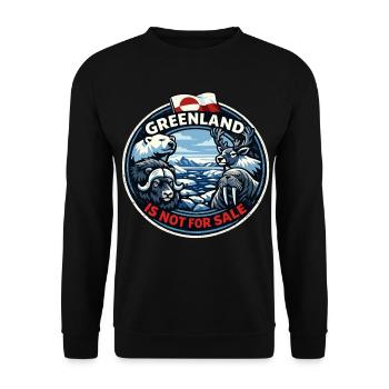 Drapeau du Groenland n’est pas à vendre - Sweat-shirt Unisexe - noir - Devant - Alina (178cm) & Michal (187cm)