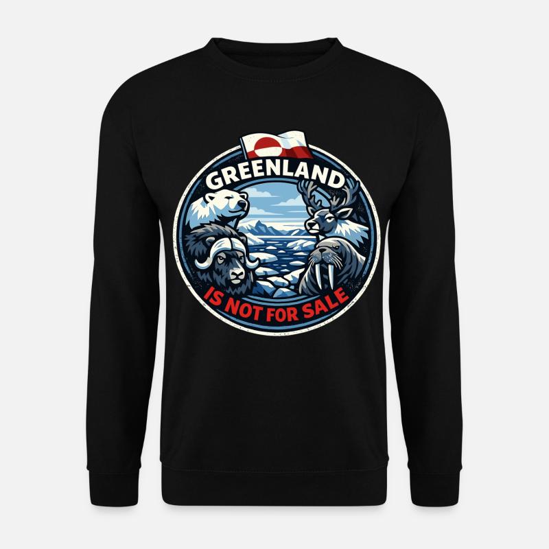 Grönland Ist Nicht Zum Verkauf Flagge - Unisex Pullover - Schwarz