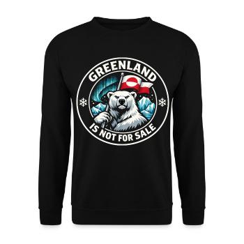 Cadeau d’ours polaire du drapeau du Groenland mignon - Sweat-shirt Unisexe - noir - Devant - Alina (178cm) & Michal (187cm)