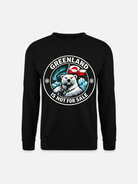 Grønlands Flag Isbjørn Gave Sød - Unisex sweater - sort