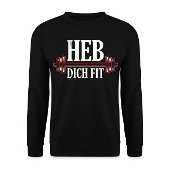 Christmas GET FIT Fun - Unisex Sweatshirt - black - Front - Alina (178cm) & Michal (187cm)