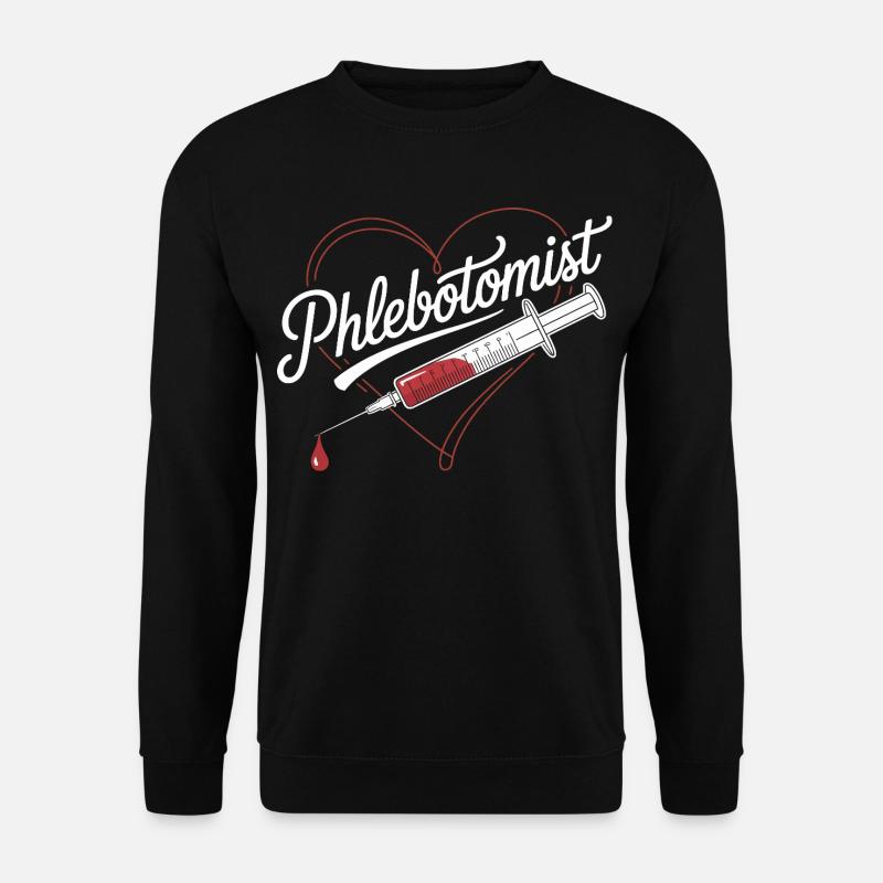 Phlebotomist Herzspritze - Unisex Pullover - Schwarz