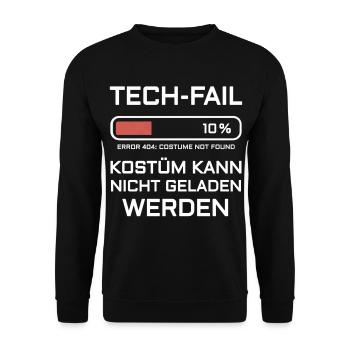 Error 404 Kostüm nicht gefunden Nerd Gamer Party - Unisex Pullover - Schwarz - Vorne - Alina (178cm) & Michal (187cm)