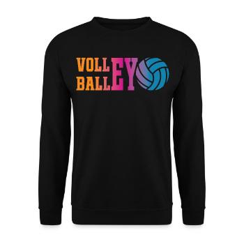 Colorful volleyball - Unisex Sweatshirt - black - Front - Alina (178cm) & Michal (187cm)