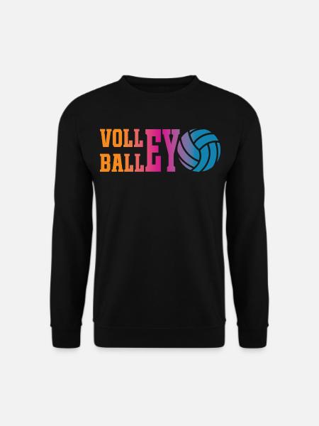Buntes Volleyball - Unisex Pullover - Schwarz