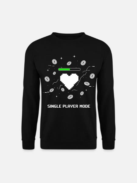 Single Player Mode Gamer Heart - Unisex Sweatshirt - black
