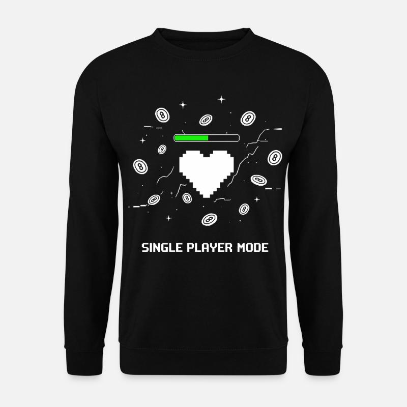Single Player Mode Gamer Heart - Unisex Sweatshirt - black