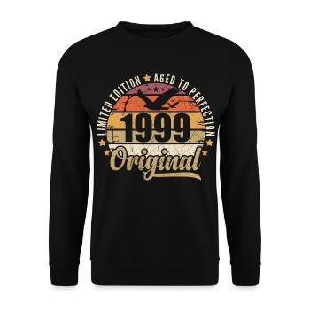 1999 Birthday Gift 1999 Original 1999 - Unisex Sweatshirt - black - Front - Alina (178cm) & Michal (187cm)