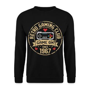 Vintage 1967 Birthday 1967 Gift 1967 - Unisex Sweatshirt - black - Front - Alina (178cm) & Michal (187cm)