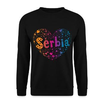 Serbie - Sweat-shirt Unisexe - noir - Devant - Alina (178cm) & Michal (187cm)