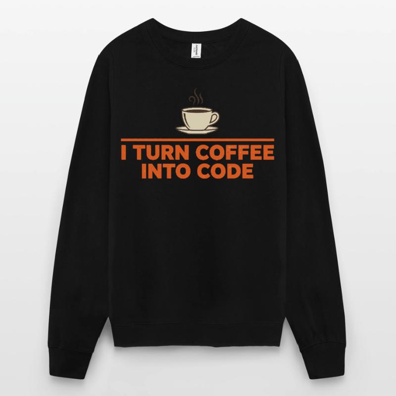 Je transforme le café en code – Programmer Retro Sweat-shirt Unisexe