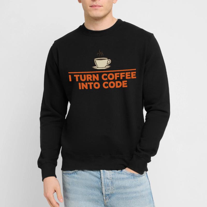Je transforme le café en code – Programmer Retro Sweat-shirt Unisexe