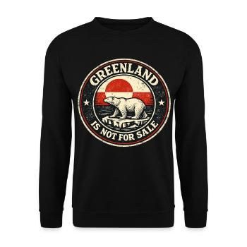 Greenland Stand Flag Bear Don patriotique - Sweat-shirt Unisexe - noir - Devant - Alina (178cm) & Michal (187cm)