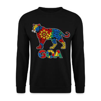 Goa Psytrance Festival Tiger Mandala - Unisex Pullover - Schwarz - Vorne - Alina (178cm) & Michal (187cm)