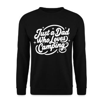 Juste un papa qui adore le camping Idée cadeau de papa - Sweat-shirt Unisexe - noir - Devant - Alina (178cm) & Michal (187cm)