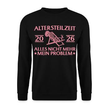 Partial retirement 2026 deckchair colleague early retirement - Unisex Sweatshirt - black - Front - Alina (178cm) & Michal (187cm)